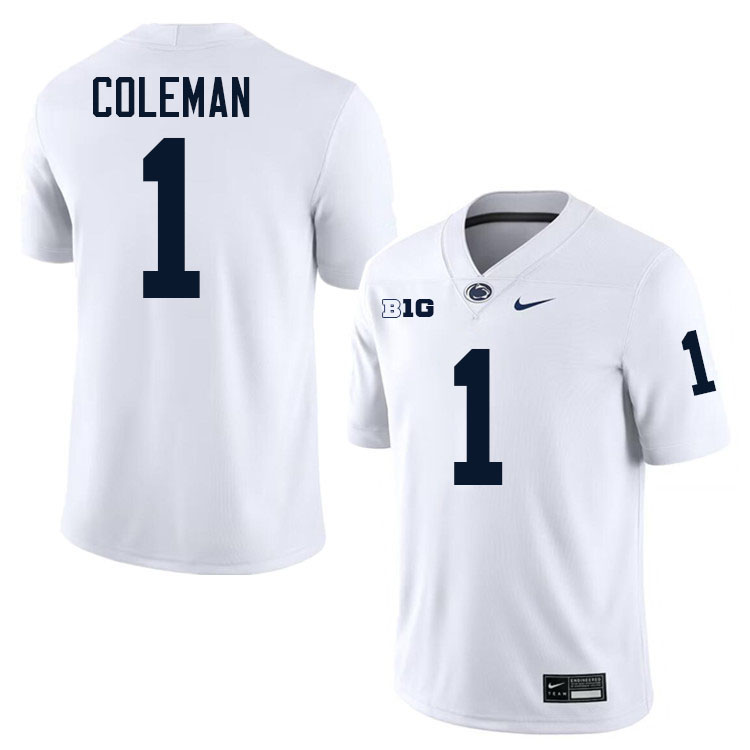 Jabree Coleman Penn State Jersey,PSU Nittany Lions #1 Jabree Coleman Football Uniforms-White